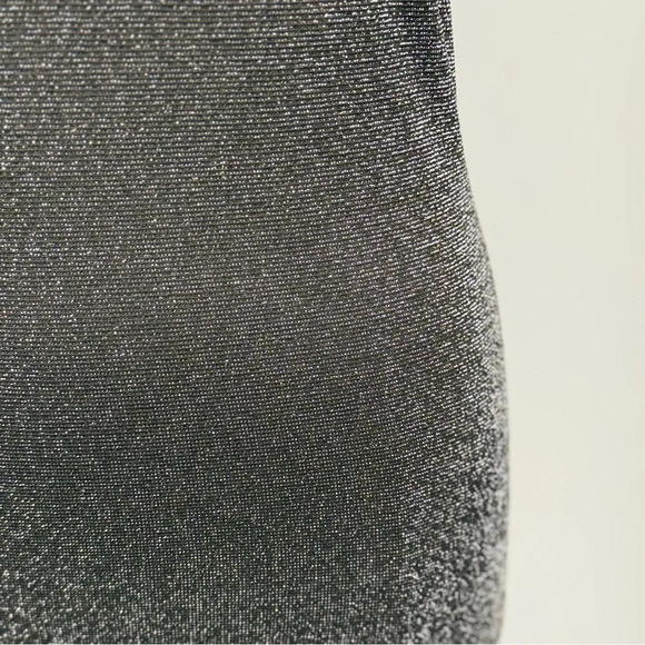 NWT Free People Intimately Mini Slip Dress Black Silver Sparkle Combo Size M/L - Picture 6 of 8